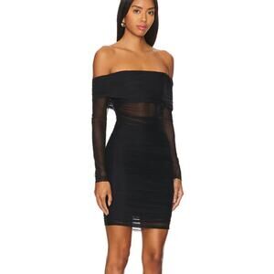 Alice + Olivia Isadola Semi Sheer Bodycon Mini Dress